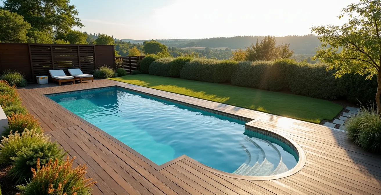 Évolution d'une piscine hors sol avec aménagements progressifs